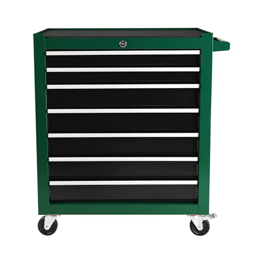 5 Drawers Rolling Tool Chest Cabinet with Wheels, Tool Storage Cart and Tool Box Organizer with 7 Extra Storage Boxes for Garage
