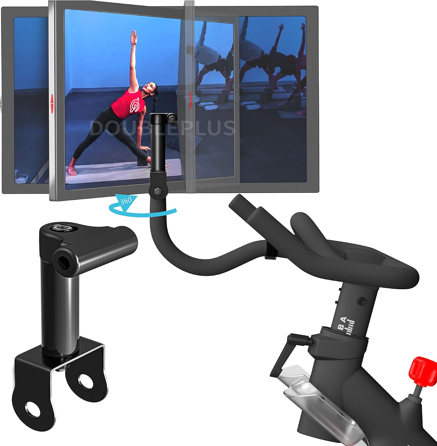 Doubleplus Pivot for Peloton Bike, Upgraded Swivel for Peloton Screen, 360 Degree Adjuster, Easily Adjust & Rotate Your Peloton Screen