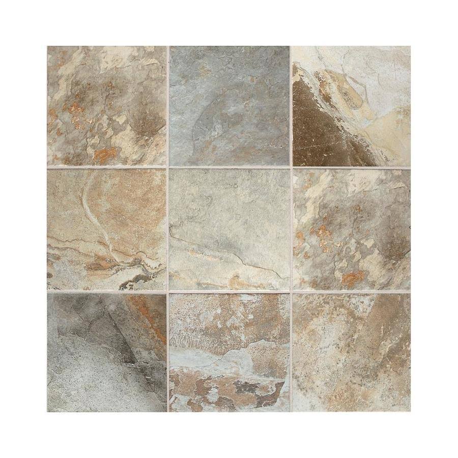 American Olean Kendal Slate 15-Pack Easdale Neutral Porcelain Floor An
