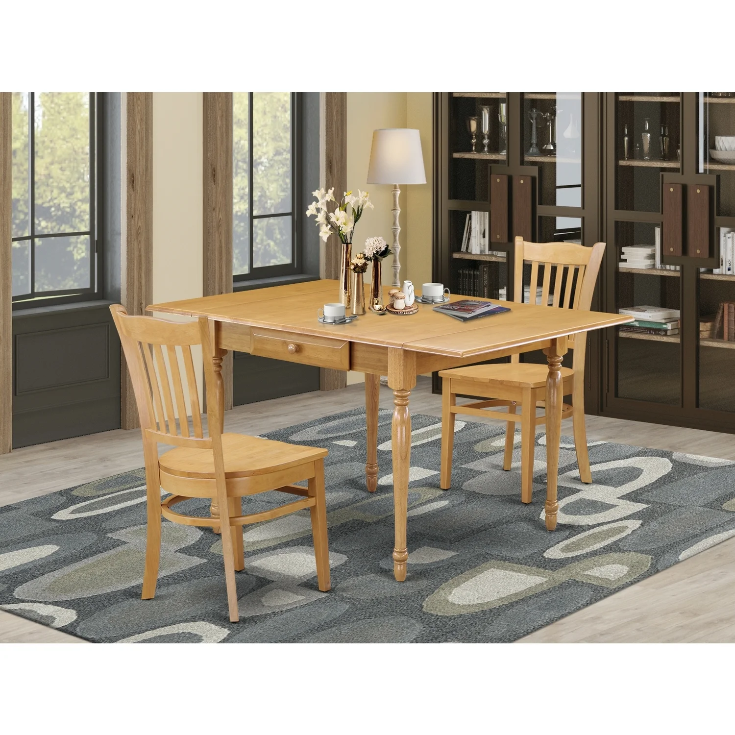 HomeStock Rustic Revival 3 Pc Kitchen Dining Table Set