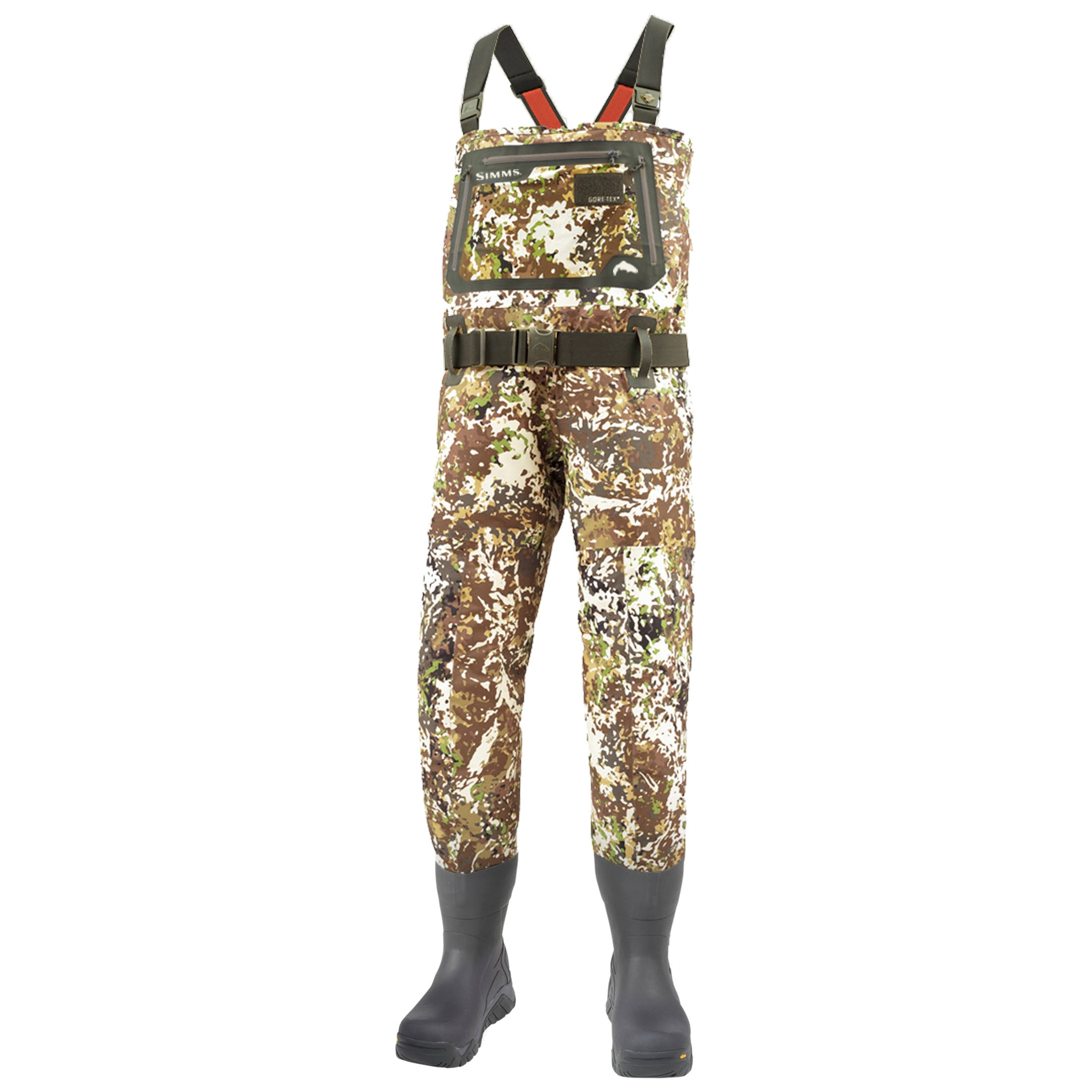 Simms G3 Guide Bootfoot Waders Vibram River Camo Large King-11