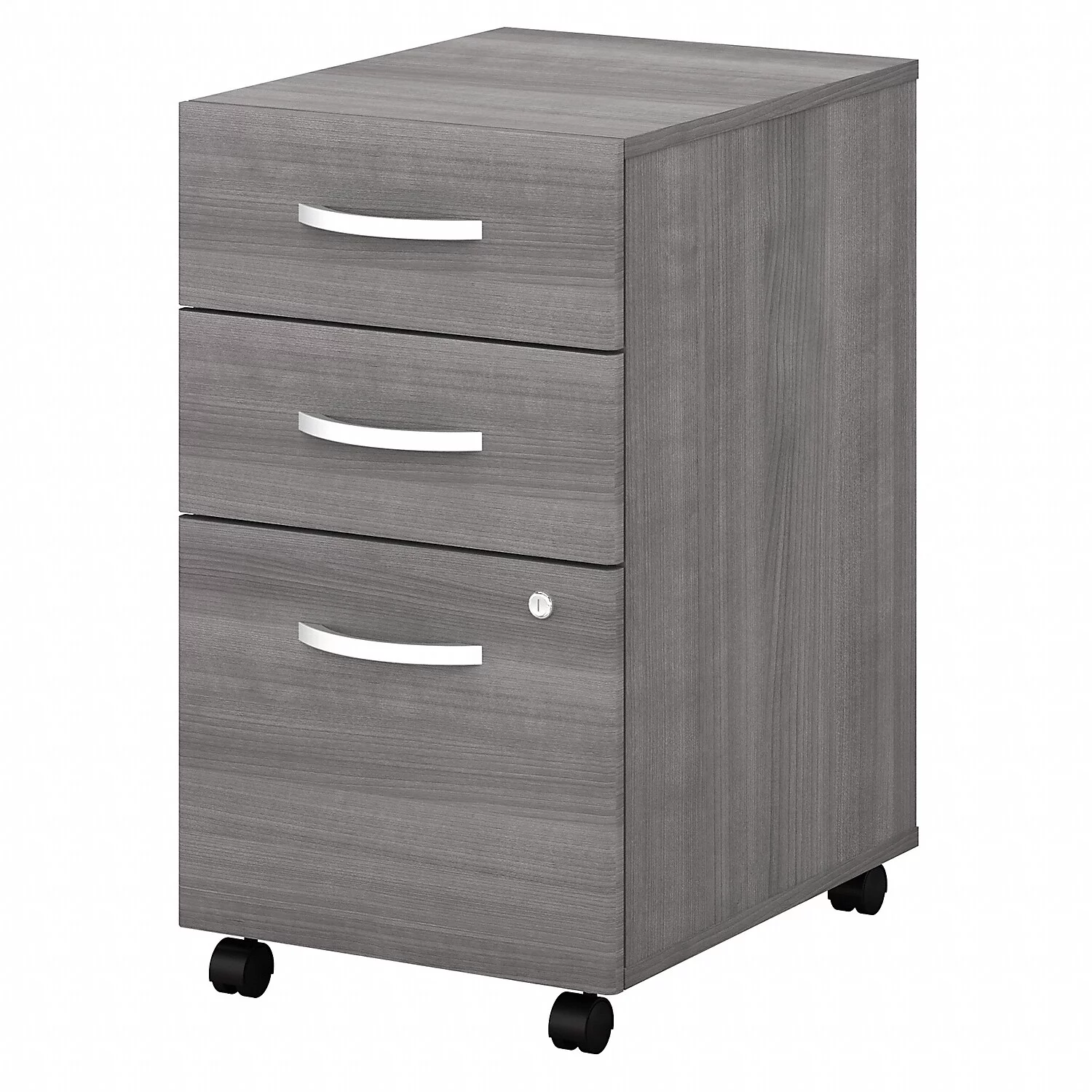 Studio C 3 Drawer Mobile File Cabinet in Platinum Gray - Engineered Wood