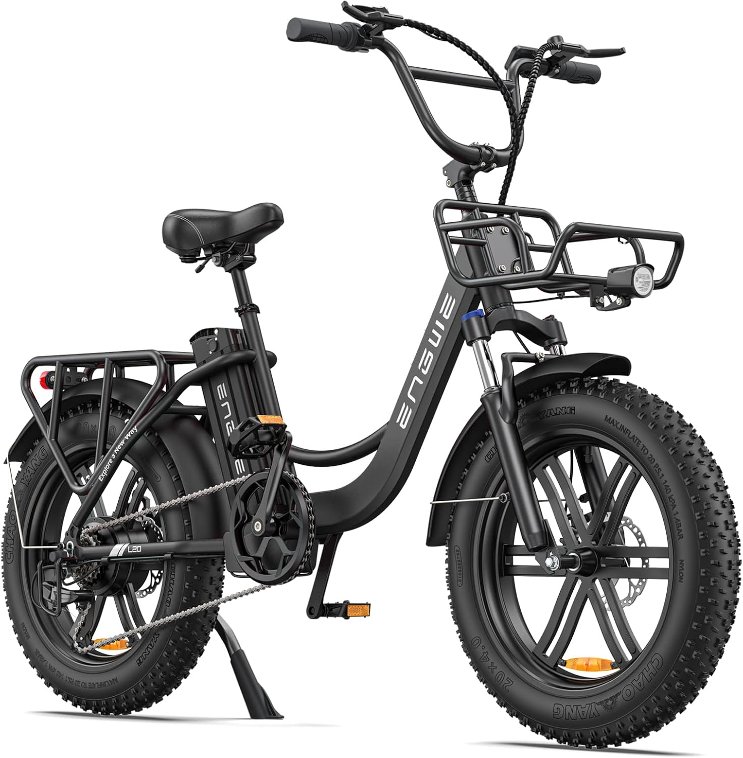 ENGWE L20 960W(Peak) Motor Electric Bike for Adults Women, 20 * 4.0" Fat Tire Step-Thru Ebike