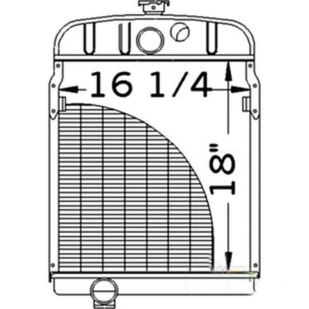 352628R91 Radiator Fits Case International Farmall H Super H Super W-4 W-4