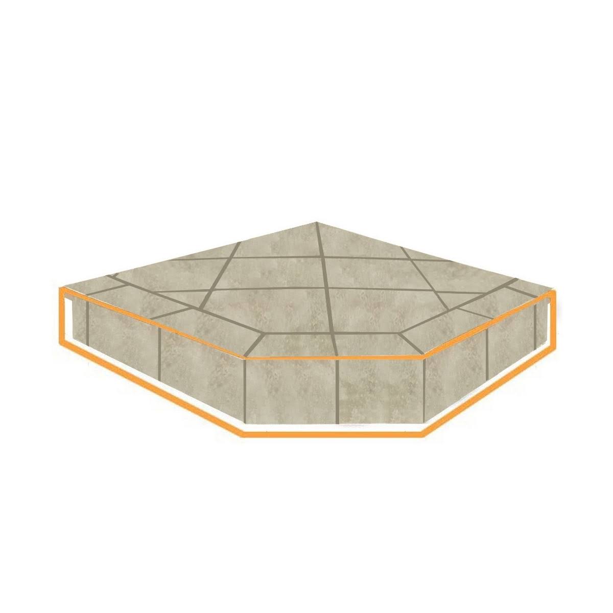 WoodEze Winter Lush Single Cut 48'' x 48'' Hearth Pad Riser