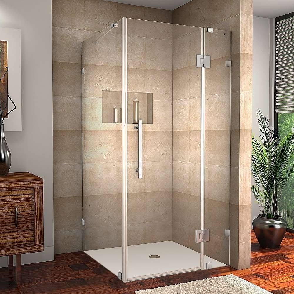 Aston Avalux Completely Frameless Shower Enclosure, 32x22 x 34x22 x 72
