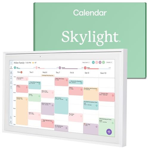 Skylight Calendar: 15-inch Wall Planner Digital Calendar & Chore Chart, Smart Touchscreen Interactive Display for Family Schedules &ndash