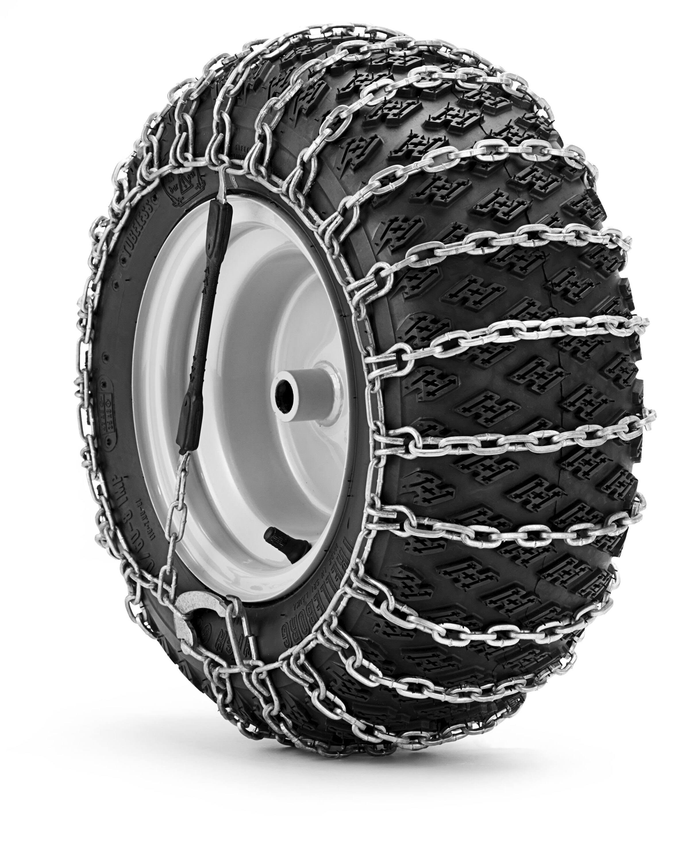 MaxTrac Snow Blower/Garden Tractor Tire Chains, 2 Link Spacing (Pair)