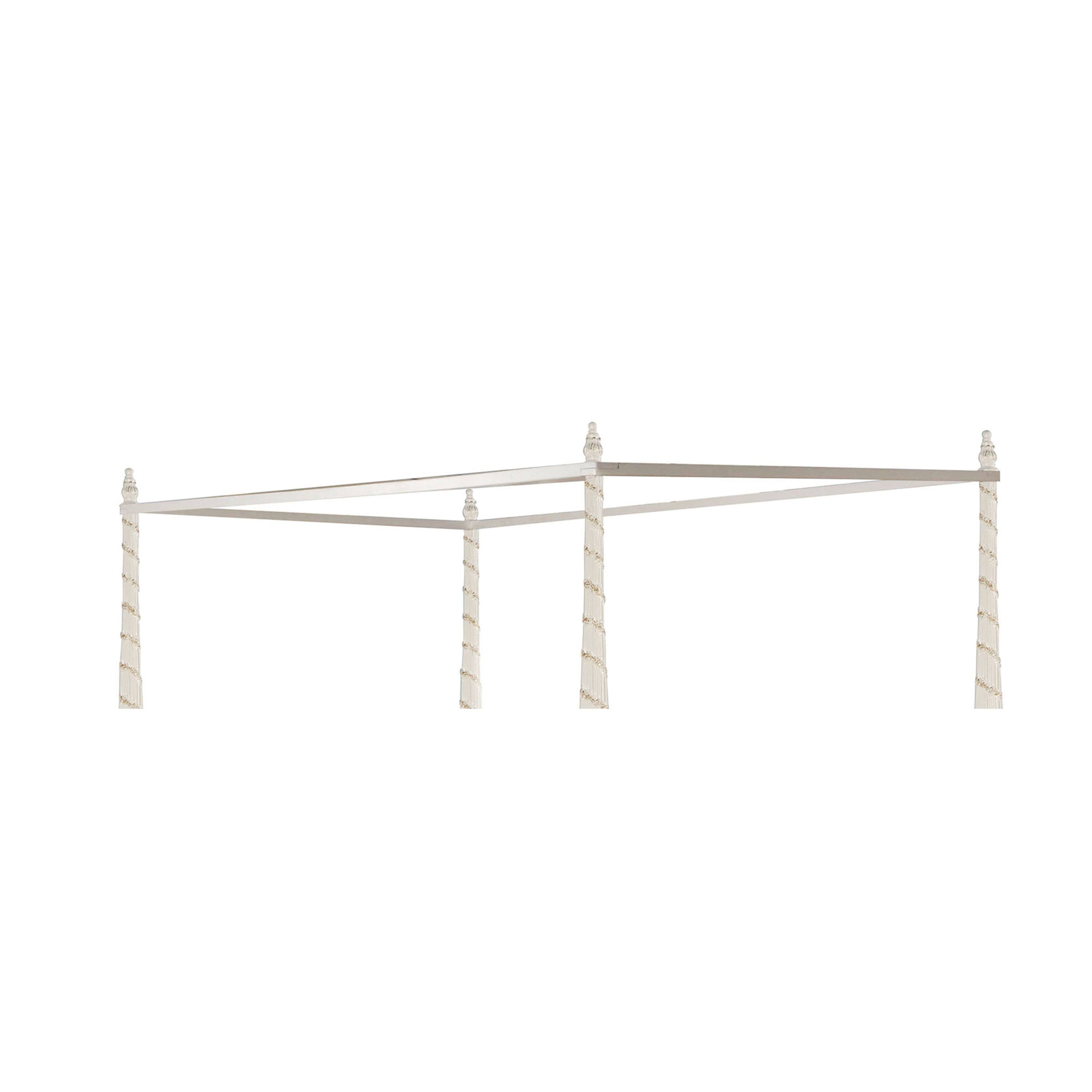 Acme Pearl Full Canopy Pearl White u0026 Gold Brush Accent