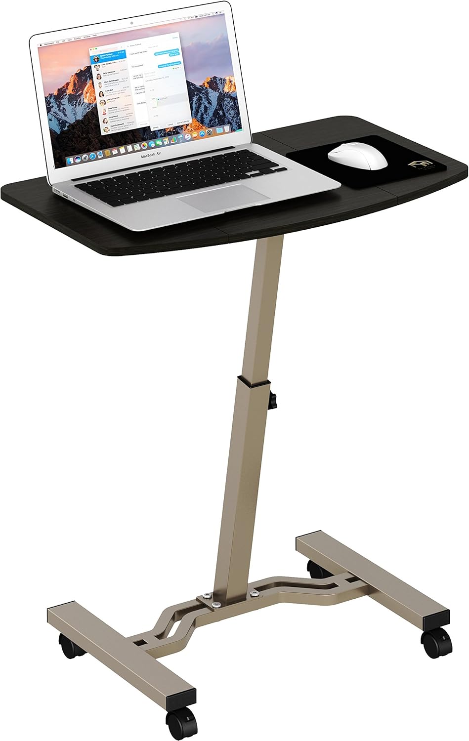 Height Adjustable Mobile Laptop Stand Desk Rolling Cart, Height Adjustable from 28'' to 33'' Pack of 2