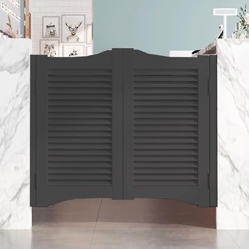 Western Saloon Doors Louvred Style, Wooden Cafe Swinging Door, Auto Close Double Action Door for Pet Gate