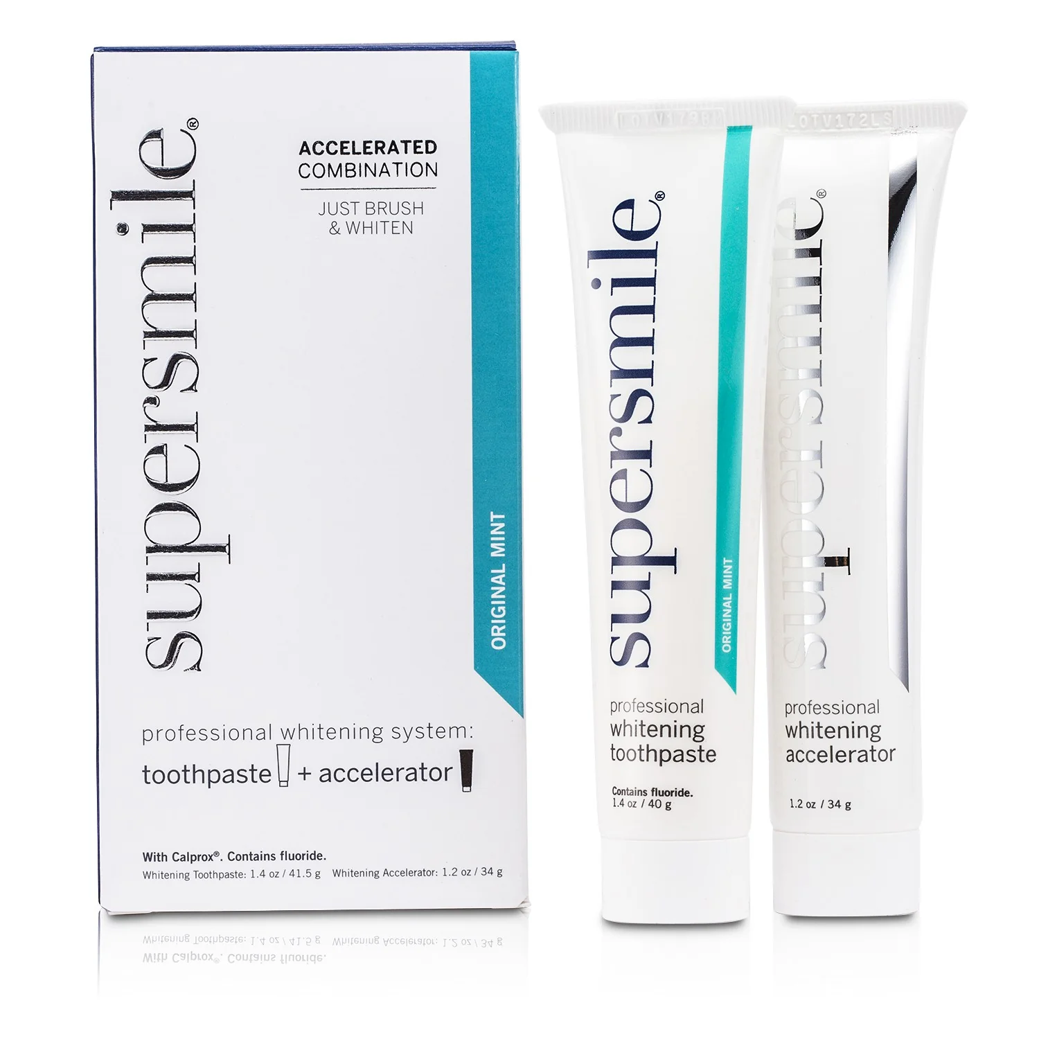 Supersmile Professional Whitening System: Toothpaste 50g/1.75oz + Accelerator 34g/1.2oz 2pcs