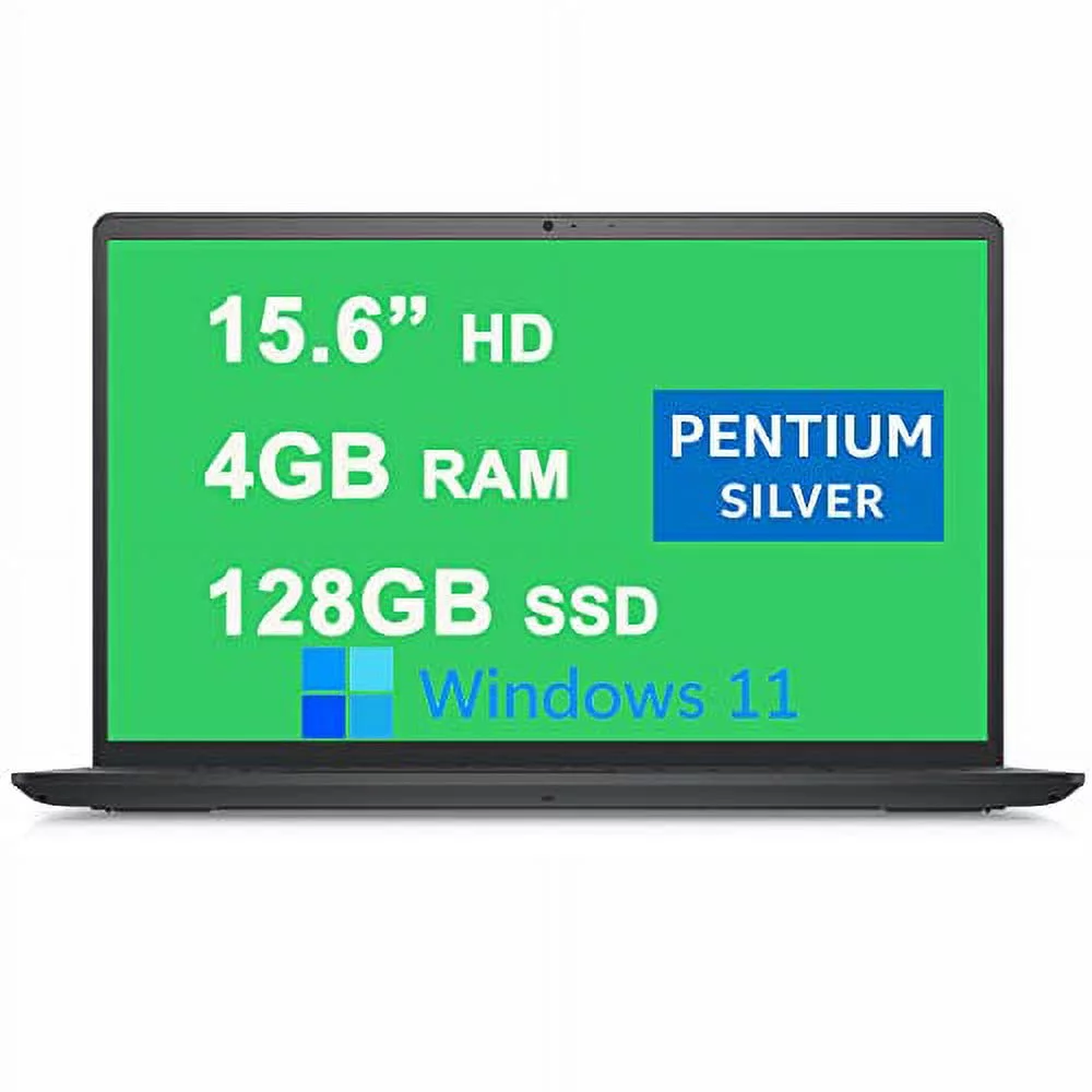 Dell Inspiron 15 3000 3510 Laptop 15.6” HD Narrow Border Display Intel Quad-Core Pentium Silver N5030 Processor 4GB RAM 128GB SSD Intel UHD Graphics