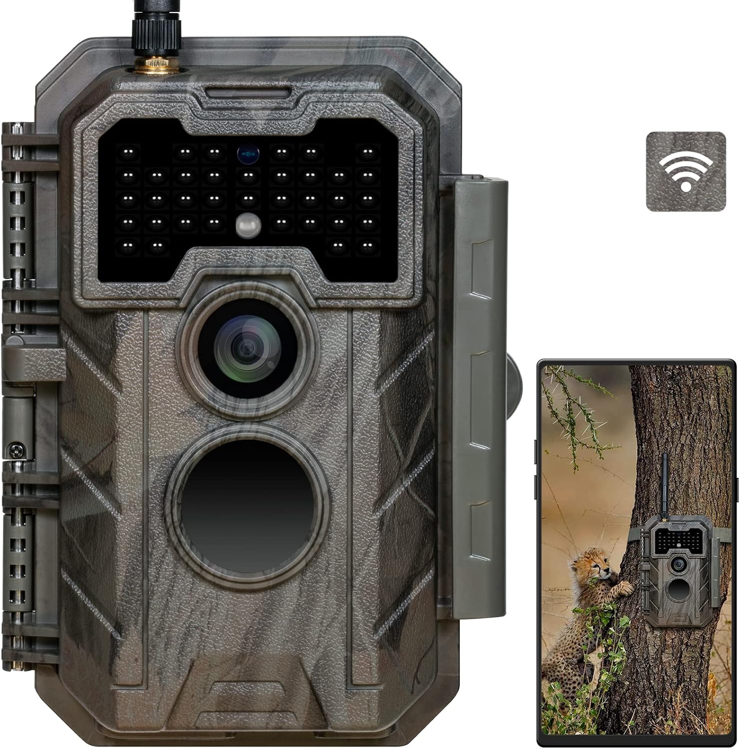 GardePro E7 WiFi Trail Camera, 32MP 1296P, Phone App, 100ft Night Vision, Game Cameras with Motion Activated Waterproof, for Hunting, Wildlife