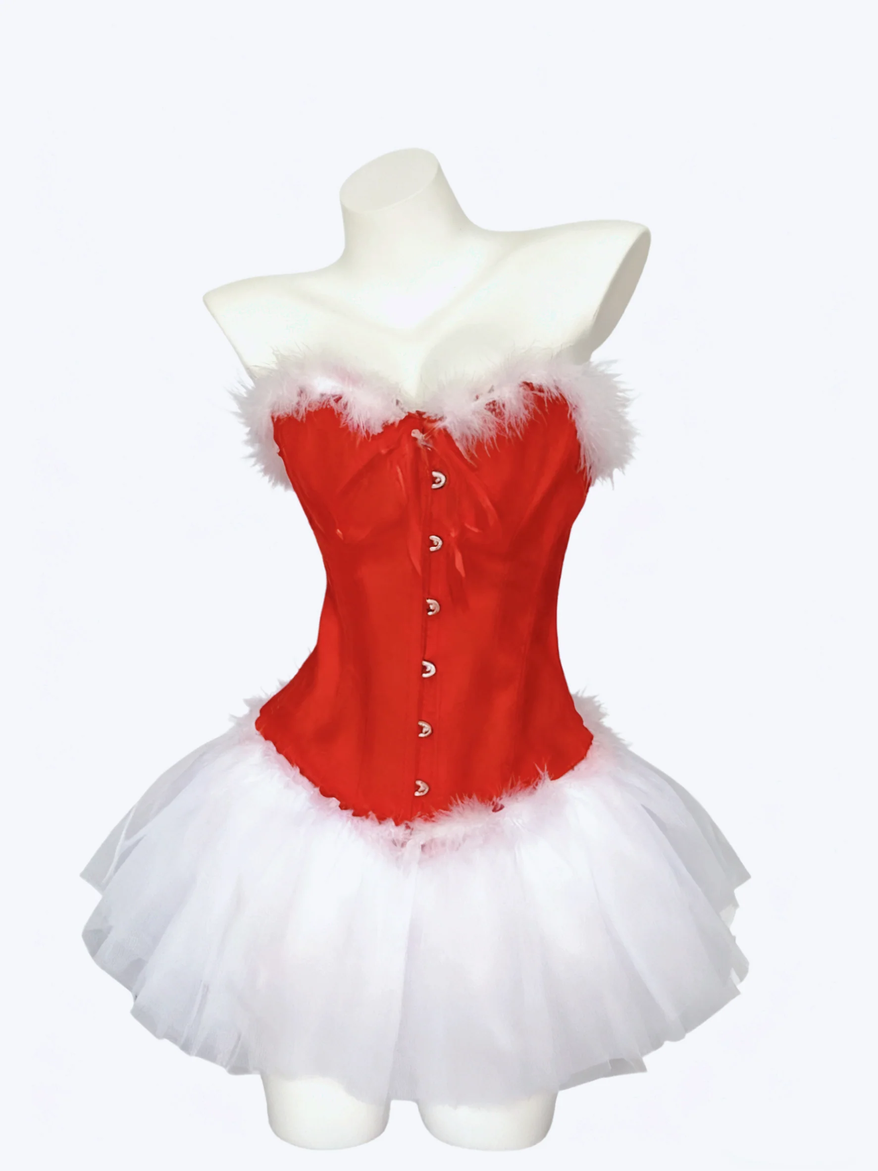 'Icy Bloom' Christmas Strapless Two-Piece Skirt Set