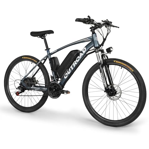 Outroad Electric Bike for Adults with Removable Battery, 40Miles 20MPH Commuting Electric Mountain Bike with 36V 350W/500W(Peak) Brushless Motor