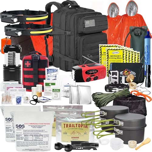 Denver: Premium 72 Hour Survival Backpack with Supplies - 2024 Model Bug Out Bag Backpack