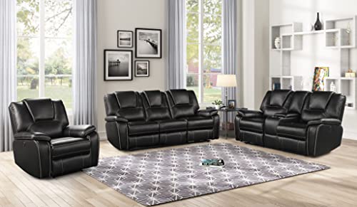 3 Pieces Power Reclining Sofa Set with Armchair, Loveseat and 3-Seat Sofa