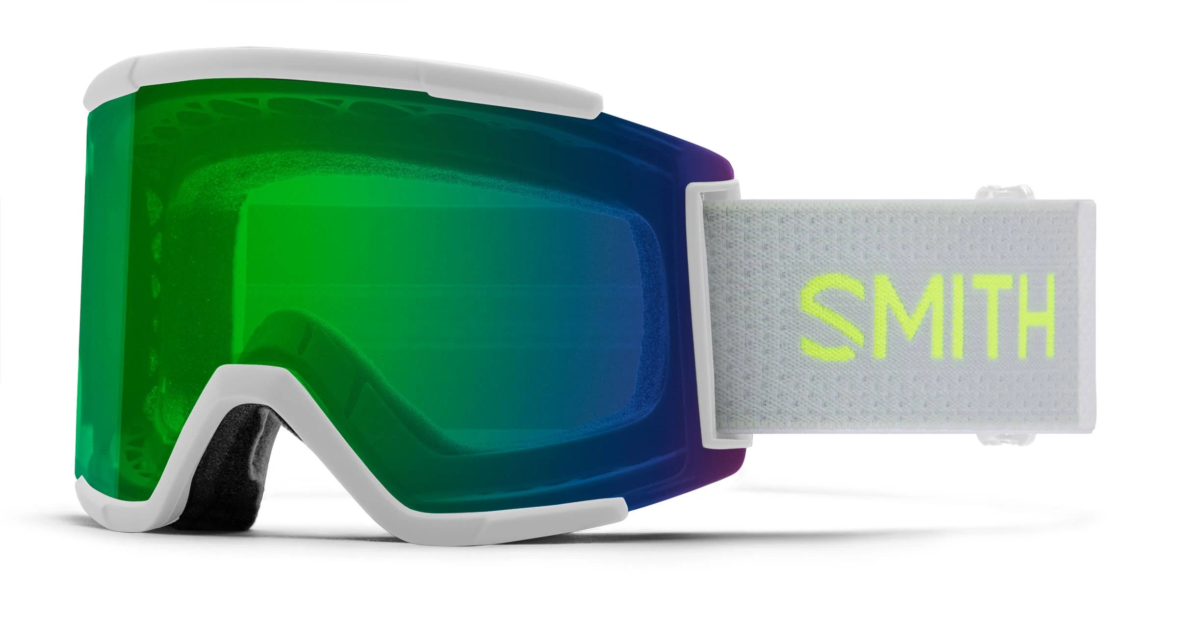 Smith Squad XL Goggles Sport White ChromaPop Everyday Green