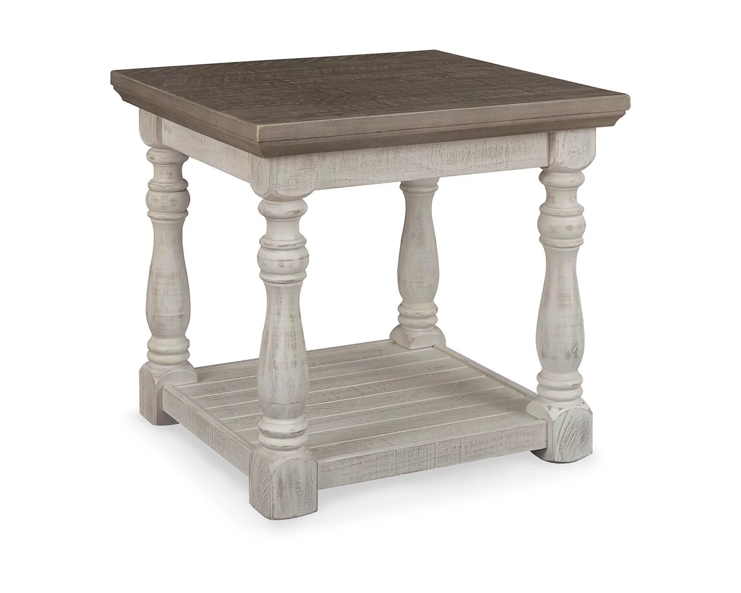 Signature Design by Ashley Casual Havalance End Table  Gray/White