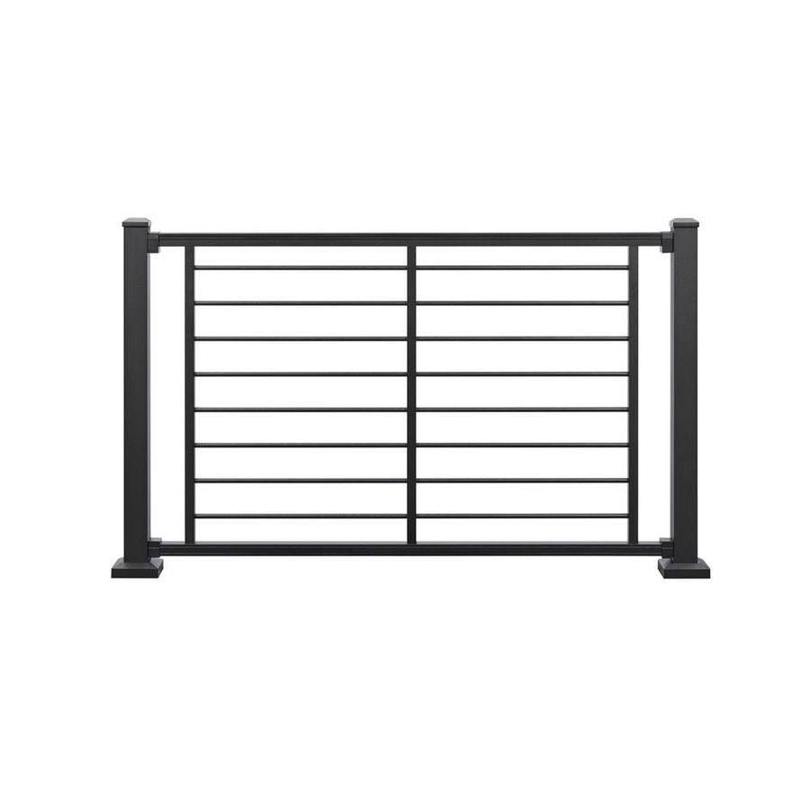 Trex Signature Rod Rail Kit - 36x22 Rail Height - 6 ft - Horizontal - Black Frame and Black Rod