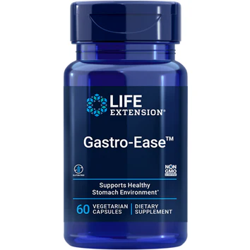 Gastro-Ease 60 vegcaps by Life Extension - Kansas Nuitrition - HNZSDS