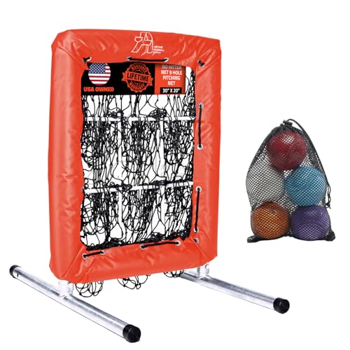Anytime Baseball Pitching Net with Strike Zone | The No Hitter Net 9 Hole Net | Strike Zone Target for Baseball & Softball Training