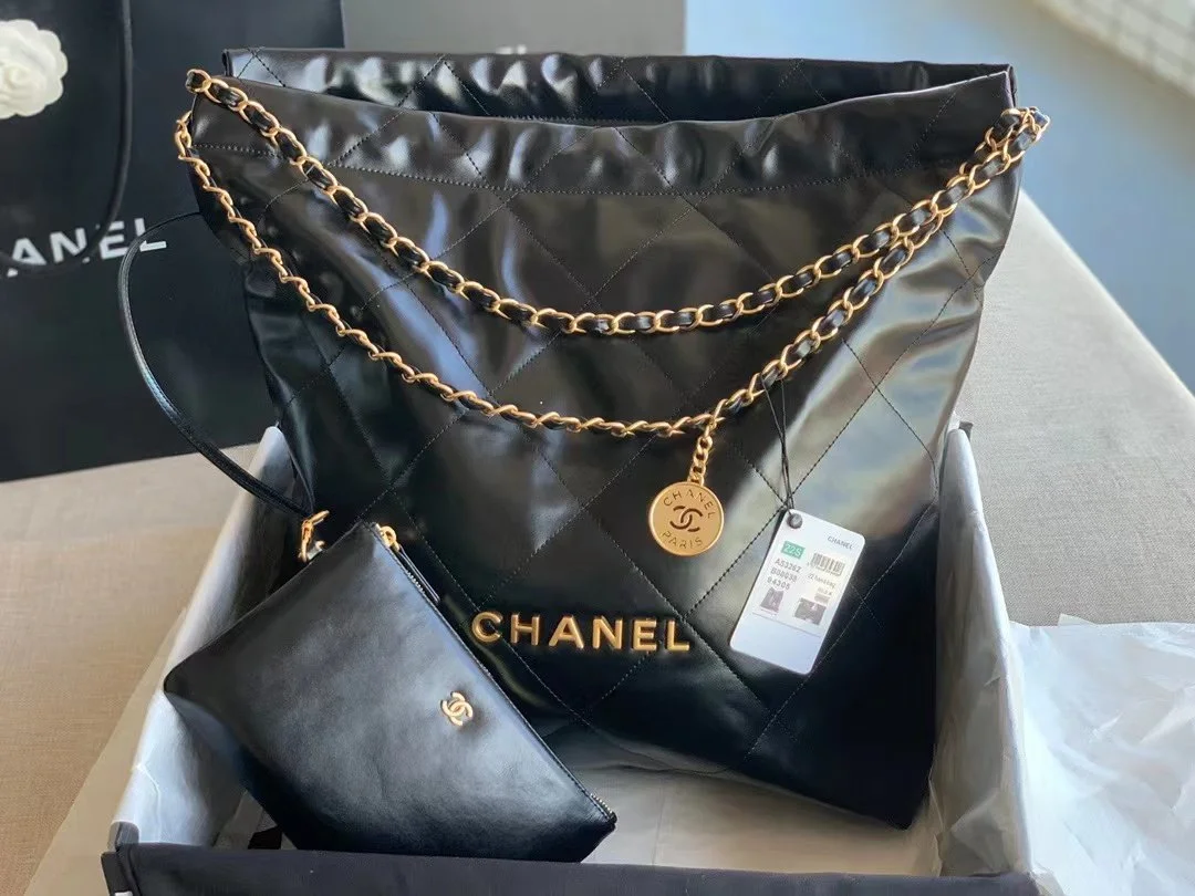Chanel 22 Handbag Black For Women 16.4in/42cm AS3261 B08872 94305