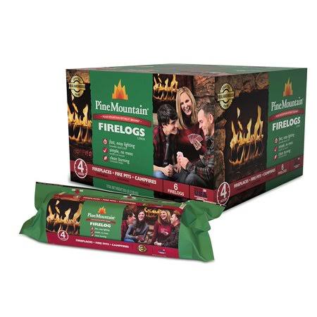 Pine Mountain Traditional 4-Hour Firelog, 6 Logs Long Burning Firelog for Campfire, Fireplace, Fire Pit, Indoor u0026 Outdoor Us