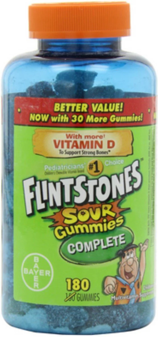 Flintstone Sour Gummies Size 180ct Flintstone Sour Gummies 180ct - Kansas Nuitrition - HNZSDS