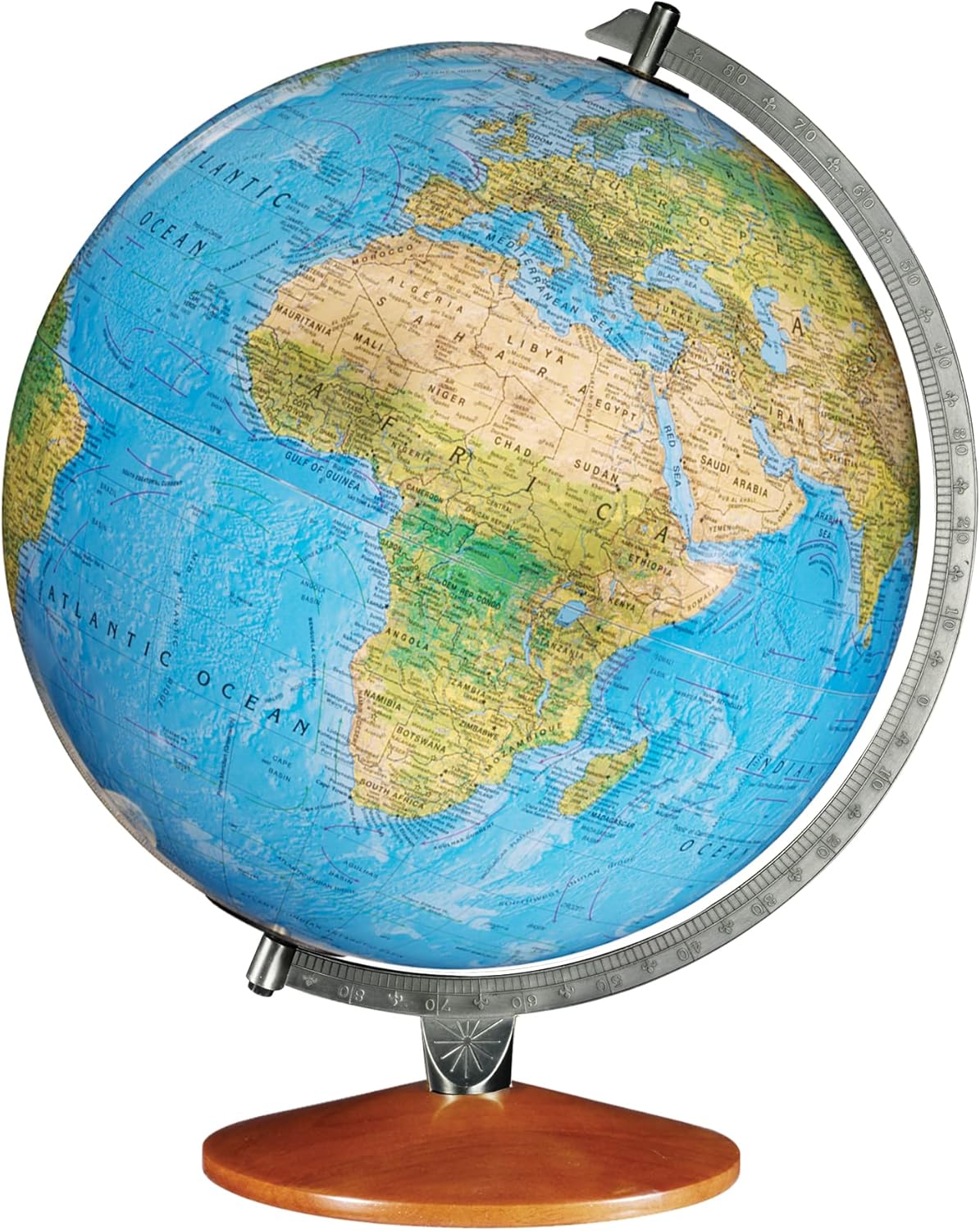 Replogle Odessa - Blue Ocean 2-Way Map, Illuminated World Globe, Raised Relief, Up-to-Date Cartography, Made in USA(12/30cm Diameter)
