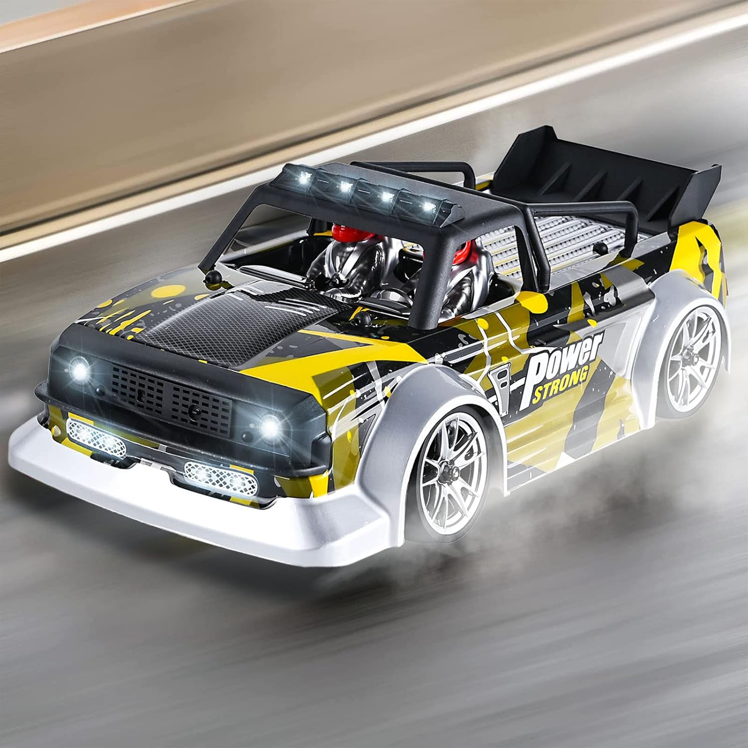 RC Drift Car for Adults 1/16 Scale RC Truck 40+ Km/h High Speed Offroad Hobby Racing Car 2.4GHz Remote Control Car High Speed RC Racing Car