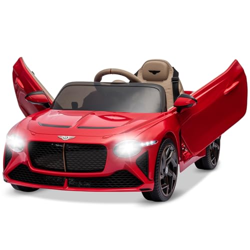 GAOMON 12V Ride on Car, Licensed Bentley Bacalar Kids Electric Car w/Parent Remote Control, 3 Speeds, Scissor Doors, Music, LED