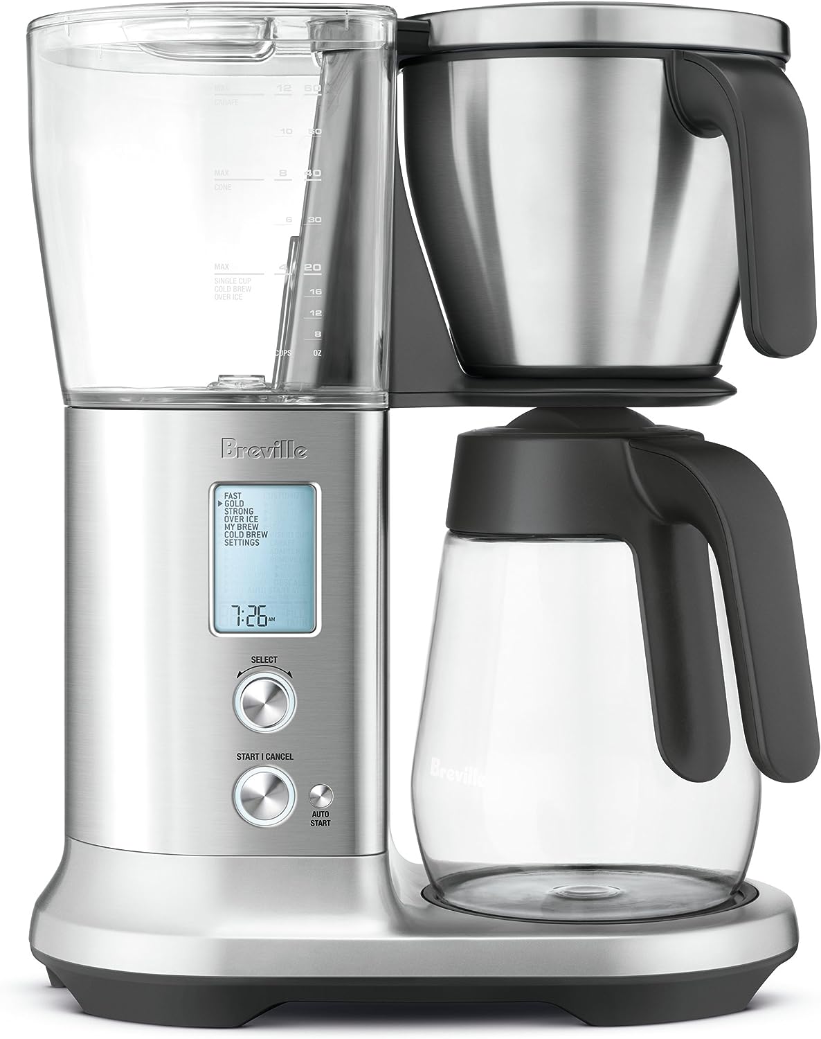 Breville Precision Brewer Drip Coffee Machine BDC400BSS, Glass Carafe - Smart Home Appliances