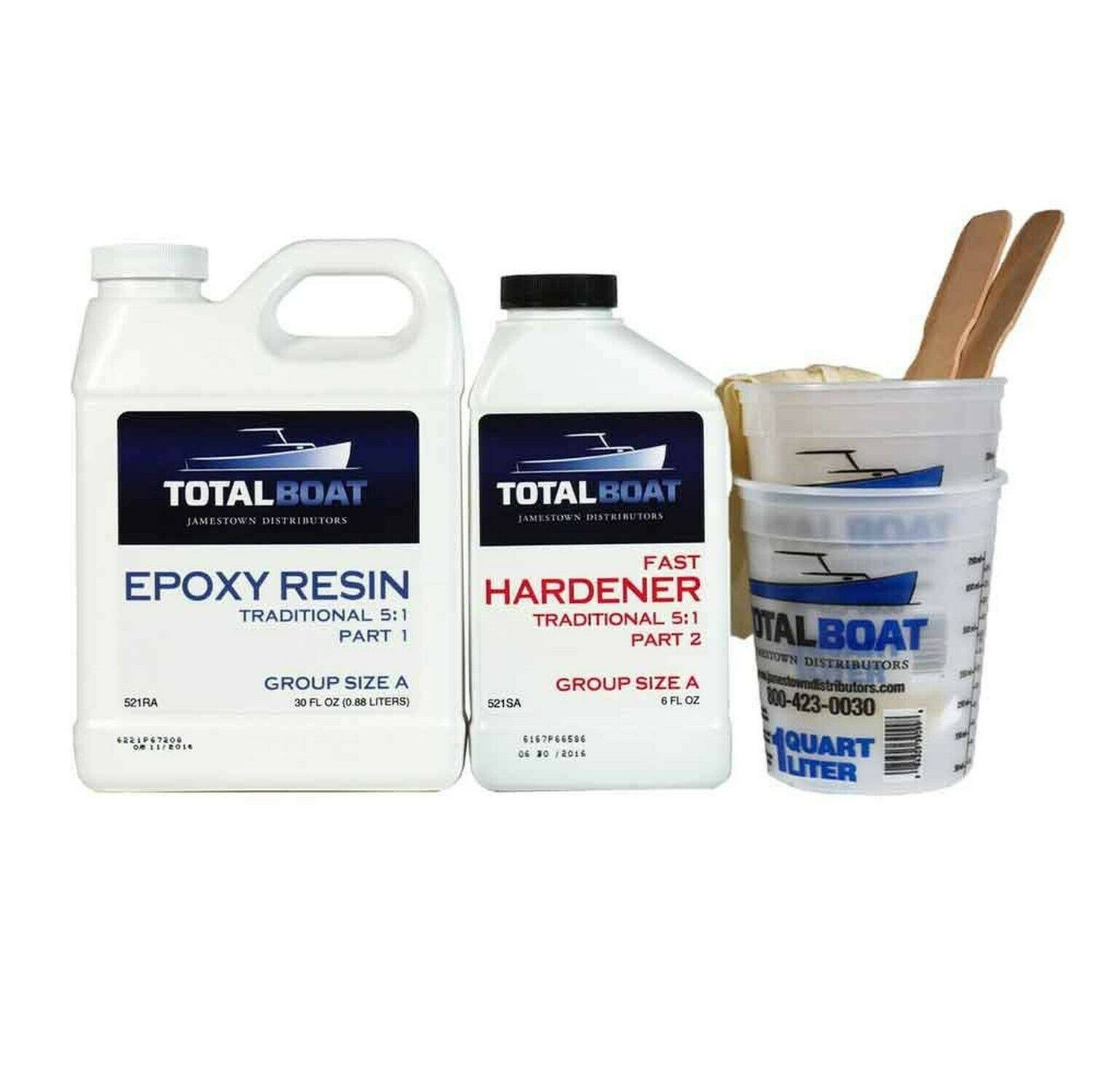 TotalBoat 5:1 Epoxy Resin Kits Fast Hardener Quart New