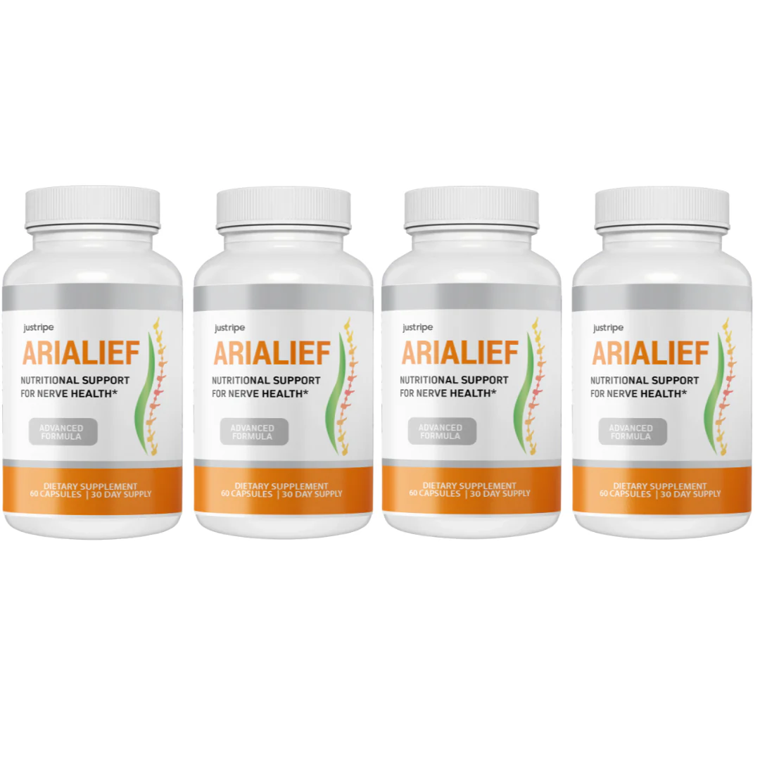 Arialief Support for Nerve Health, Arialief Relief Capsules - 4 Bottles - Kansas Nuitrition - HNZSDS