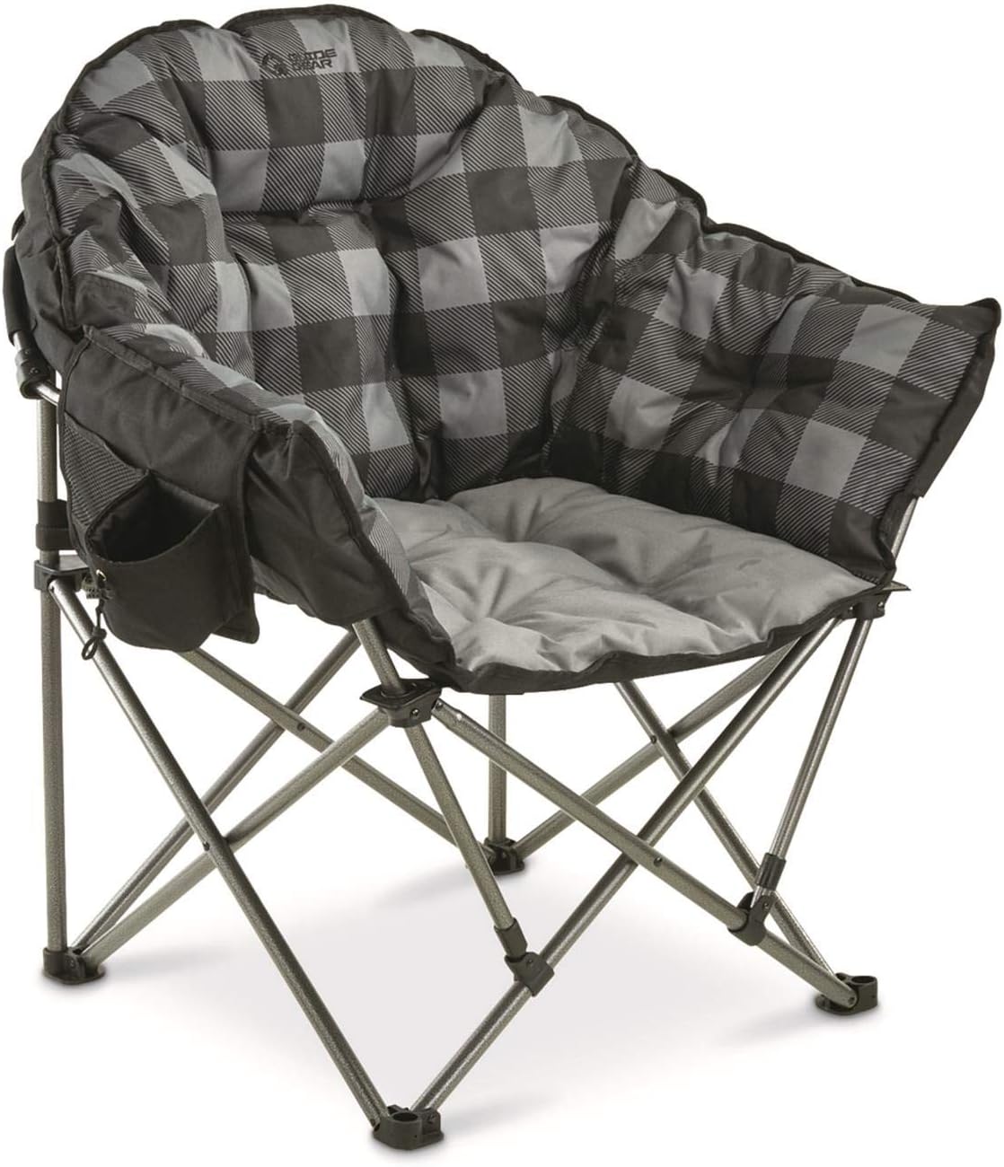 Guide Gear Oversized Club Camp Chair, 500-lb. Capacity, Red Plaid