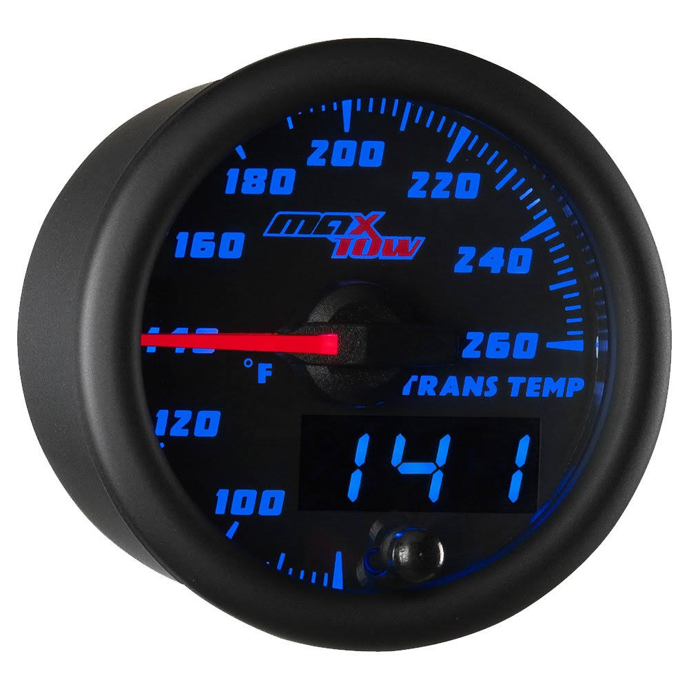 Black &amp; Blue MaxTow Transmission Temperature Gauge - Megean
