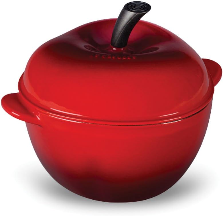 Le Creuset Cerise Cherry Enameled Cast Iron 2.25 Quart Apple Cocotte