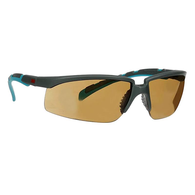 3M Solus 2000 Series, Scotchgard Anti-Fog Coating, Brown AF-AS Lens | Gray/Blue-Green Temples | Safety Glasses | 20 EA/Case | S2