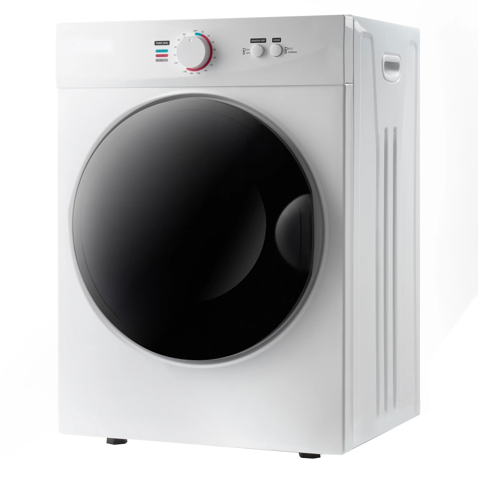 Portable Laundry Dryer with Easy Knob Control for 5 Modes, Stainless Steel Clothes Dryers, for Home, Dorm, Apartment and RV, Wall Mount Kit Included