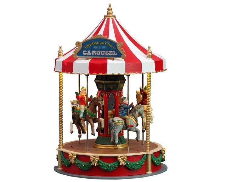 Lemax Village Collection Christmas Cheer Carousel, B/O #14821