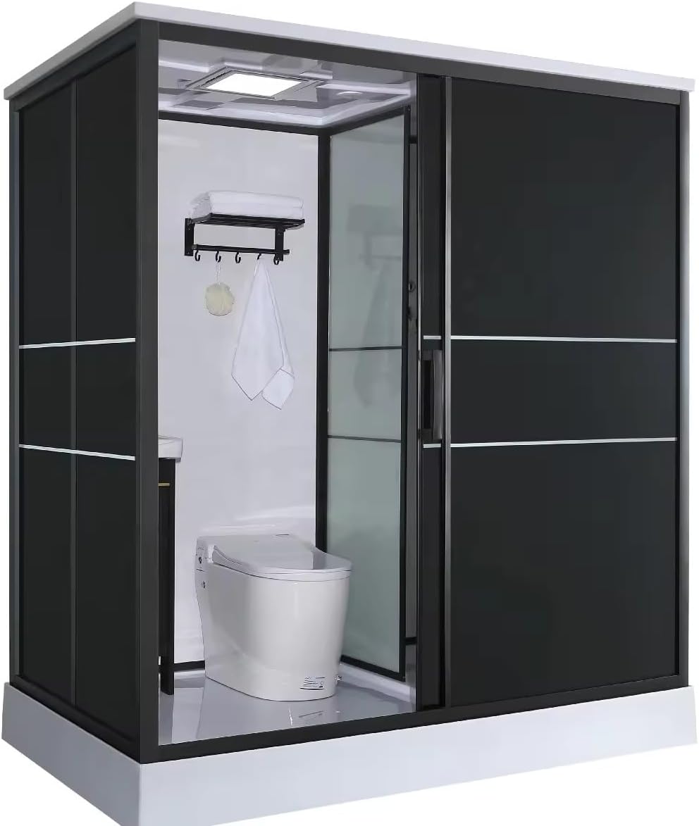 Luxury Multi-Function Prefab Bathroom Unit - Ready Toilet Shower Cubicle Set, High-End Design for Convenience and Style
