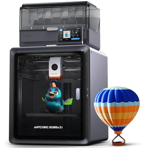 Anycubic Kobra S1 Combo Multicolor 3D Printer with Anycubic ACE PRO, 4 Multicolor, Drying and Printing at the Same Time