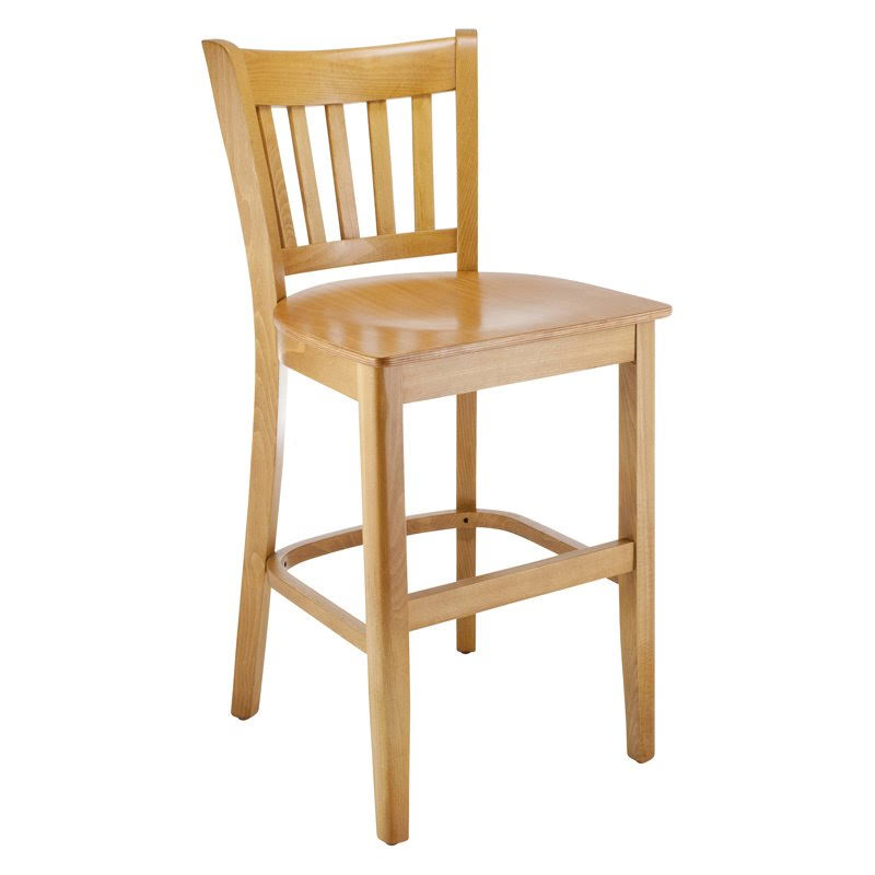 Beechwood Mountain Vertical 24x22 Wooden Counter Stool in Cherry