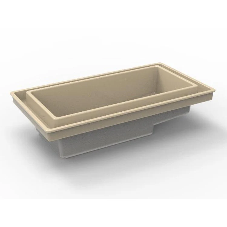 Soaking Tub Metro Collection Auburn 80 x 43 Inch Drop-In Tub Only Center Almond Hydroluxe SS