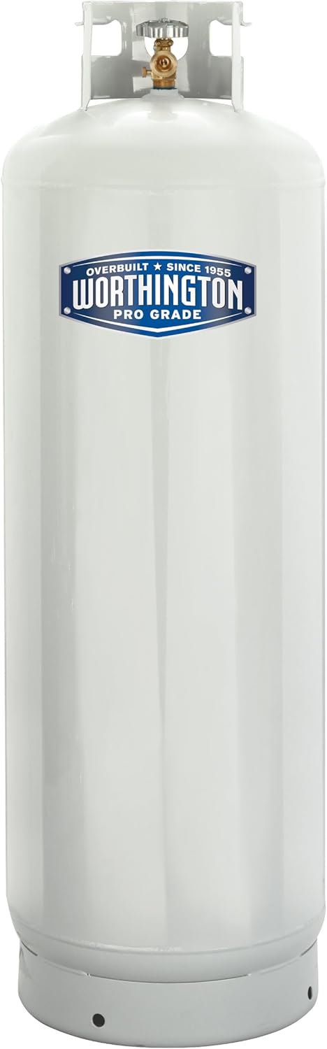 Worthington 303953 100-Pound Steel Propane Cylinder With 10% Valve And Collar