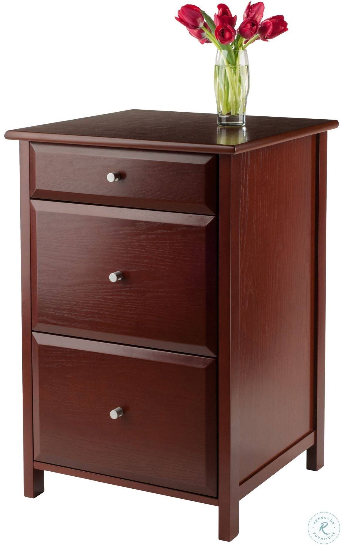 Winsome Wood Delta File Cabinet, Walnut
