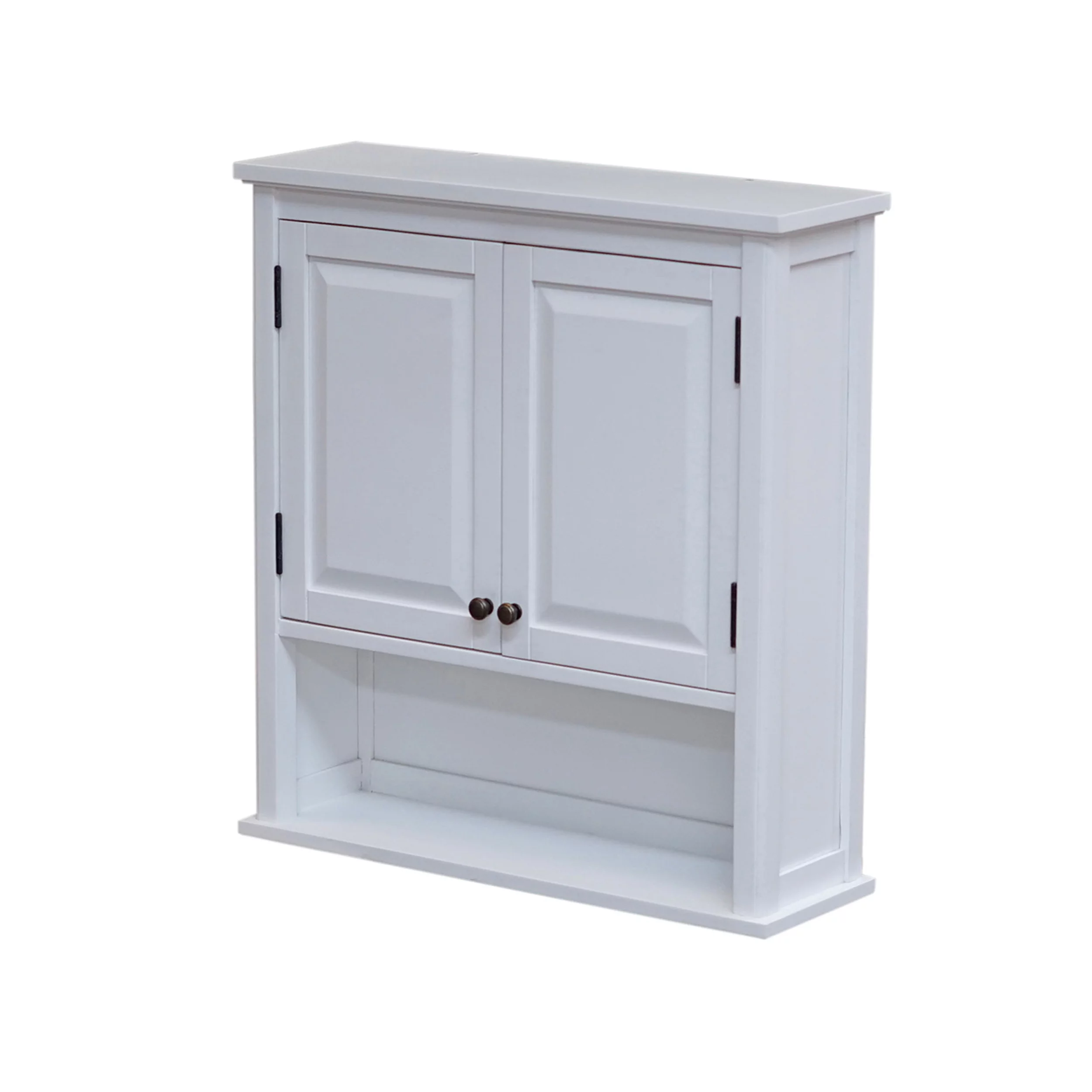 Dorset 27"W x 29"H Wall Mounted Bath Storage Cabinet with Two Doors and Open Shelf