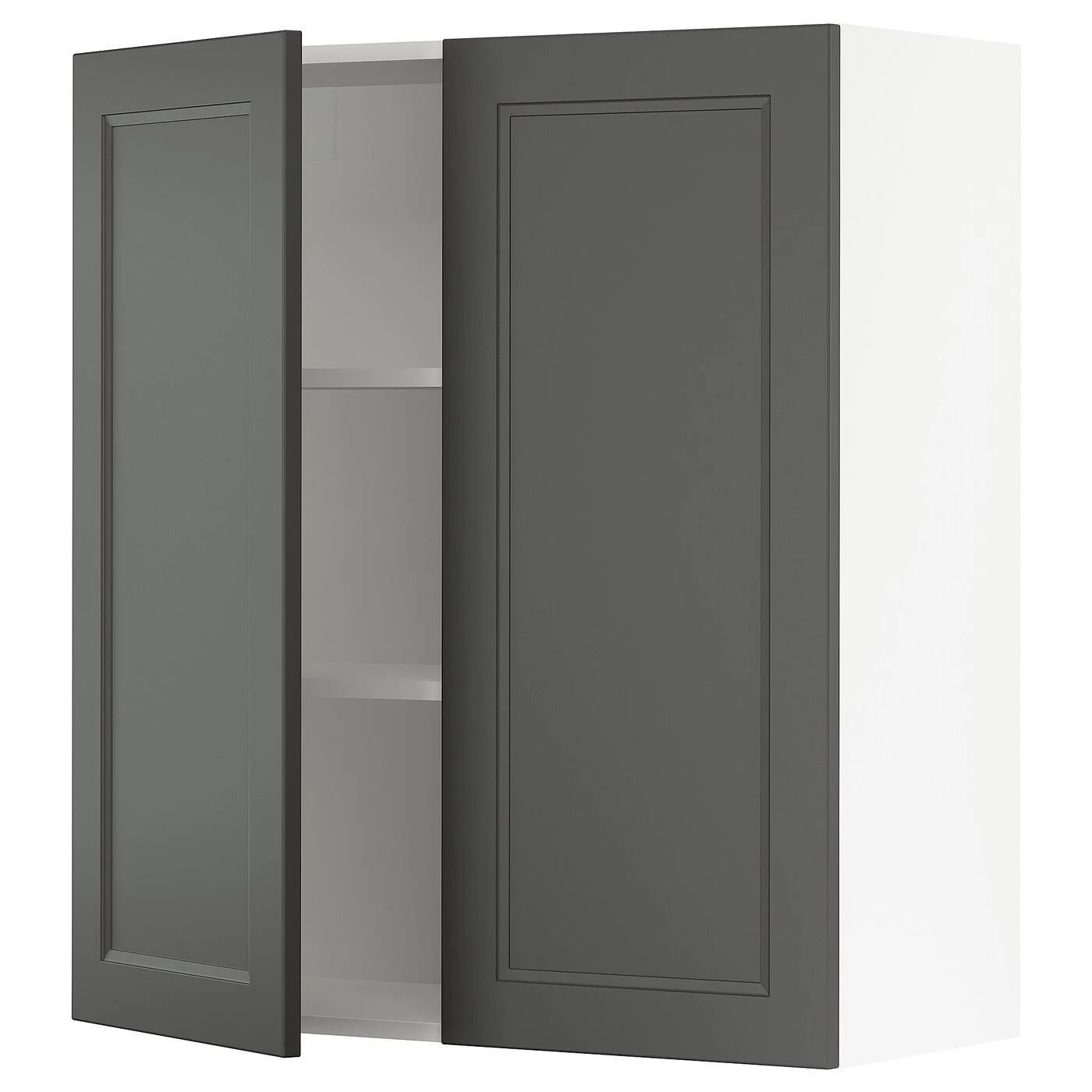 IKEA - SEKTION Wall Cabinet with 2 Doors, white/Axstad Dark Gray, 36x15x40 59322112